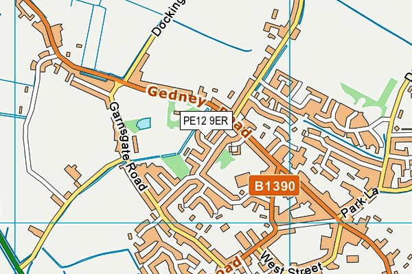 PE12 9ER map - OS VectorMap District (Ordnance Survey)