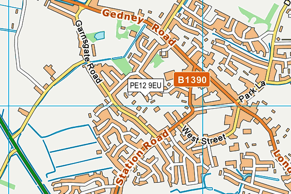 PE12 9EU map - OS VectorMap District (Ordnance Survey)