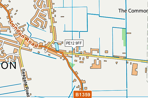 PE12 9FF map - OS VectorMap District (Ordnance Survey)