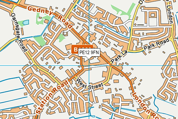 PE12 9FN map - OS VectorMap District (Ordnance Survey)