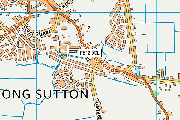 PE12 9GL map - OS VectorMap District (Ordnance Survey)