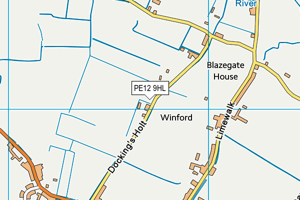 PE12 9HL map - OS VectorMap District (Ordnance Survey)