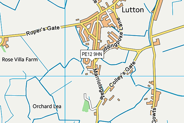 Lutton St Nicholas Primary Academy map (PE12 9HN) - OS VectorMap District (Ordnance Survey)