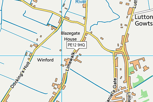 PE12 9HQ map - OS VectorMap District (Ordnance Survey)