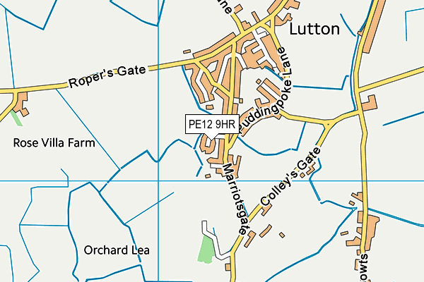 PE12 9HR map - OS VectorMap District (Ordnance Survey)