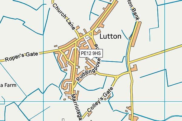 PE12 9HS map - OS VectorMap District (Ordnance Survey)