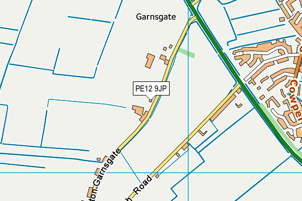 PE12 9JP map - OS VectorMap District (Ordnance Survey)