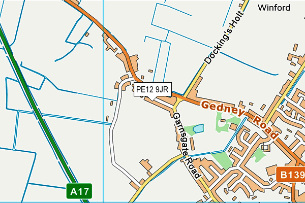 PE12 9JR map - OS VectorMap District (Ordnance Survey)