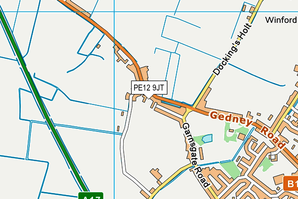 PE12 9JT map - OS VectorMap District (Ordnance Survey)