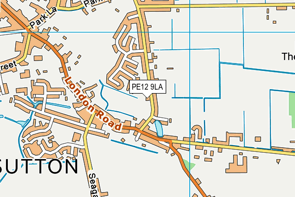 PE12 9LA map - OS VectorMap District (Ordnance Survey)