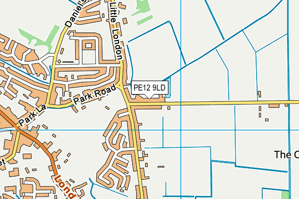 PE12 9LD map - OS VectorMap District (Ordnance Survey)