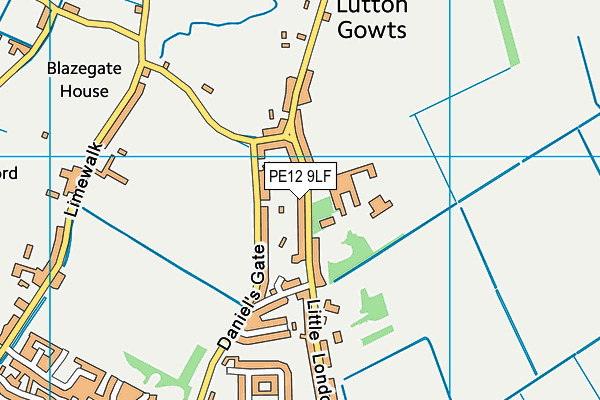 University Academy Long Sutton map (PE12 9LF) - OS VectorMap District (Ordnance Survey)