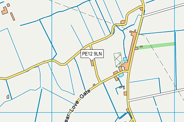 PE12 9LN map - OS VectorMap District (Ordnance Survey)