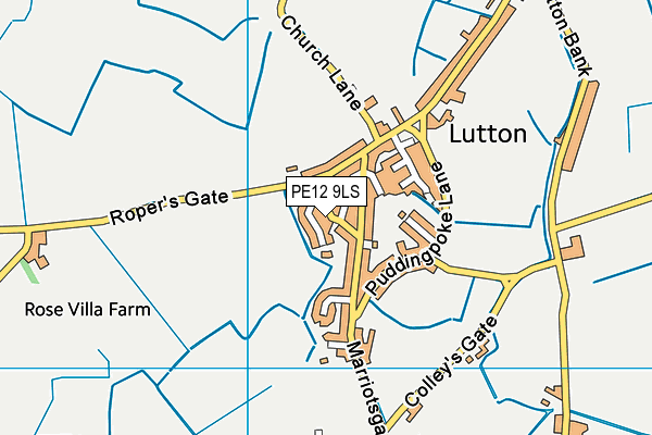 PE12 9LS map - OS VectorMap District (Ordnance Survey)