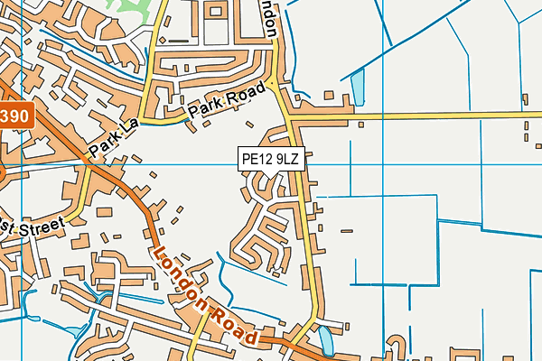 PE12 9LZ map - OS VectorMap District (Ordnance Survey)