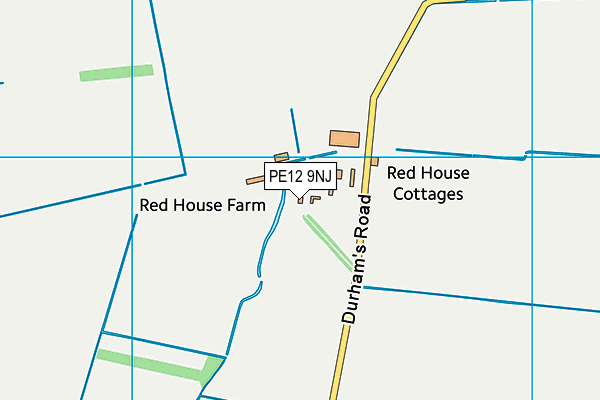 PE12 9NJ map - OS VectorMap District (Ordnance Survey)