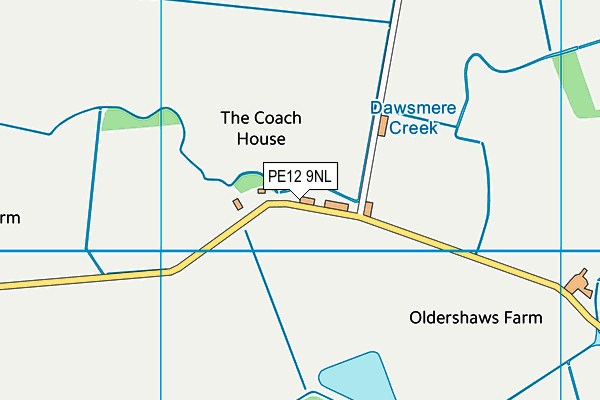 PE12 9NL map - OS VectorMap District (Ordnance Survey)