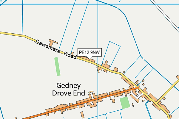 PE12 9NW map - OS VectorMap District (Ordnance Survey)