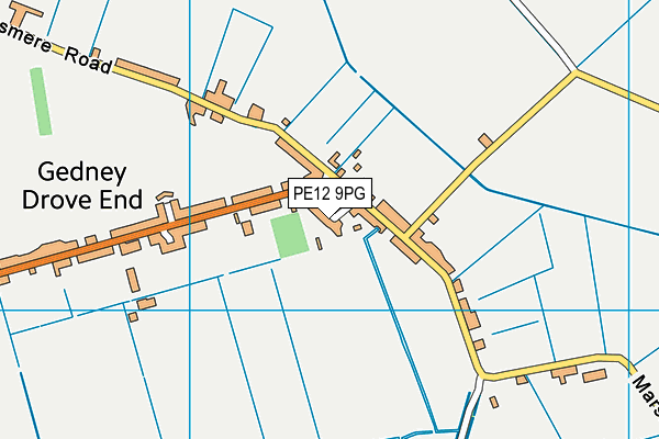 PE12 9PG map - OS VectorMap District (Ordnance Survey)