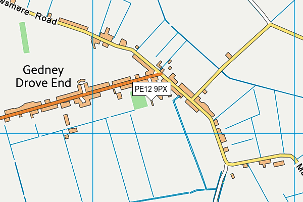 PE12 9PX map - OS VectorMap District (Ordnance Survey)