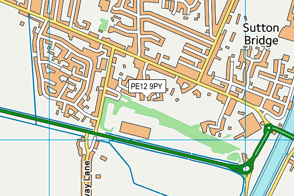 PE12 9PY map - OS VectorMap District (Ordnance Survey)