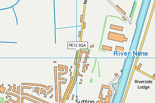 PE12 9QA map - OS VectorMap District (Ordnance Survey)