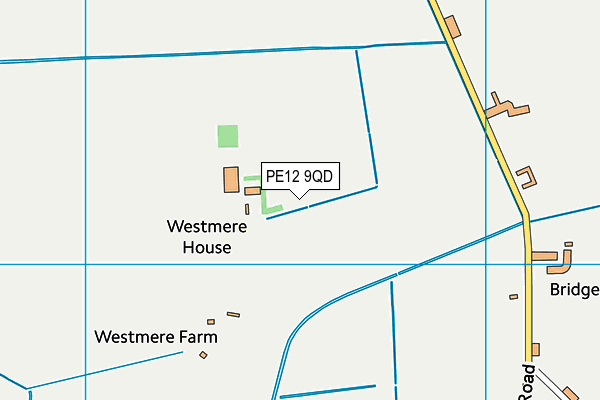 PE12 9QD map - OS VectorMap District (Ordnance Survey)