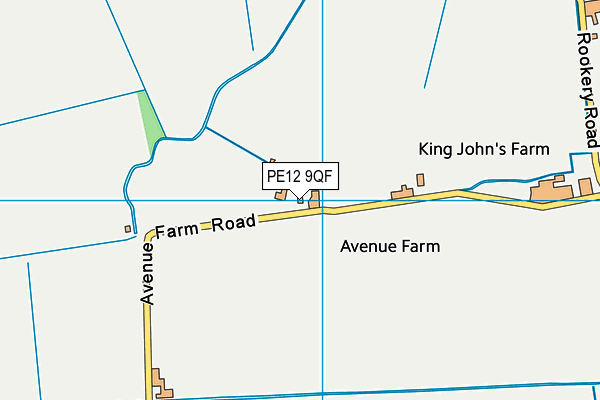 PE12 9QF map - OS VectorMap District (Ordnance Survey)