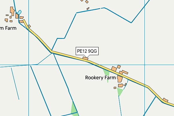 PE12 9QG map - OS VectorMap District (Ordnance Survey)