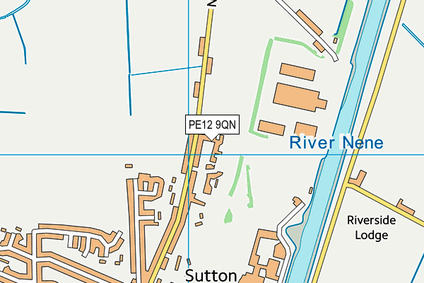 PE12 9QN map - OS VectorMap District (Ordnance Survey)