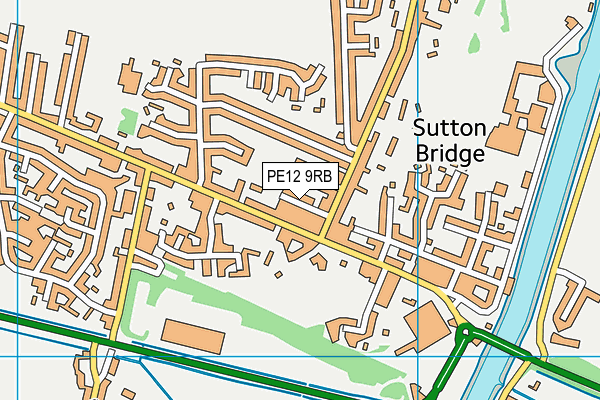 PE12 9RB map - OS VectorMap District (Ordnance Survey)