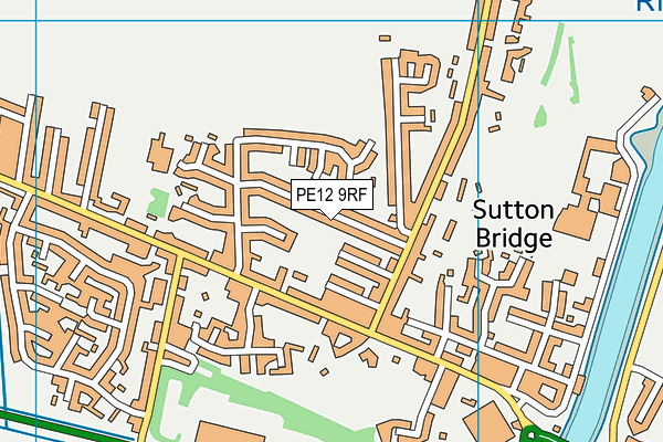 PE12 9RF map - OS VectorMap District (Ordnance Survey)