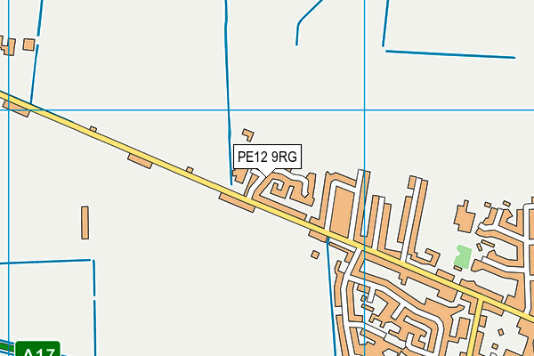 PE12 9RG map - OS VectorMap District (Ordnance Survey)