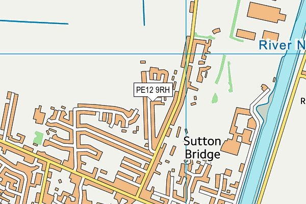 PE12 9RH map - OS VectorMap District (Ordnance Survey)