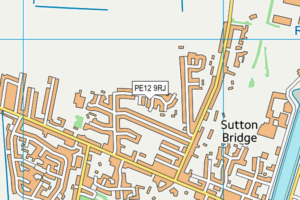 PE12 9RJ map - OS VectorMap District (Ordnance Survey)