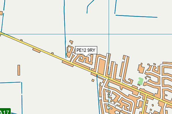 PE12 9RY map - OS VectorMap District (Ordnance Survey)