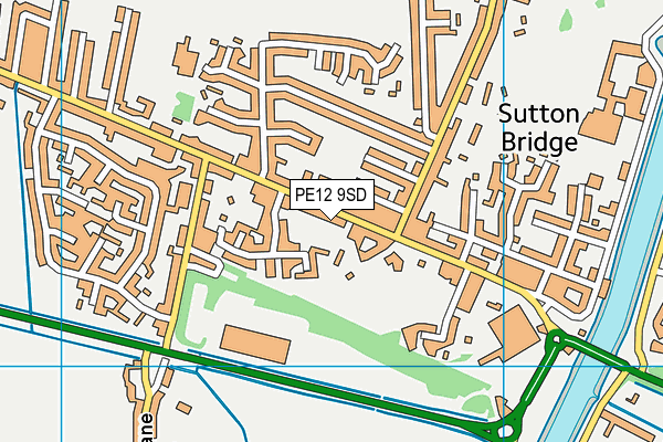 PE12 9SD map - OS VectorMap District (Ordnance Survey)