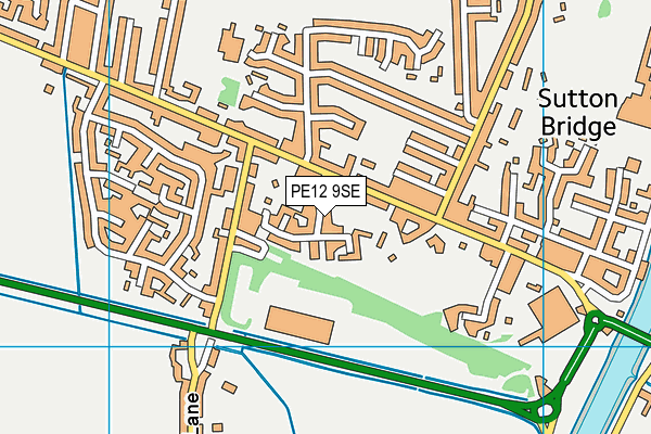 PE12 9SE map - OS VectorMap District (Ordnance Survey)