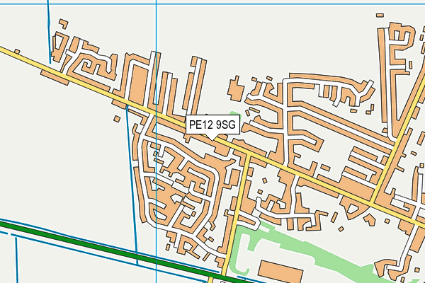 PE12 9SG map - OS VectorMap District (Ordnance Survey)