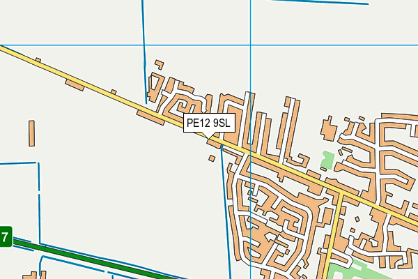 PE12 9SL map - OS VectorMap District (Ordnance Survey)