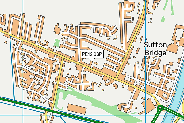 PE12 9SP map - OS VectorMap District (Ordnance Survey)