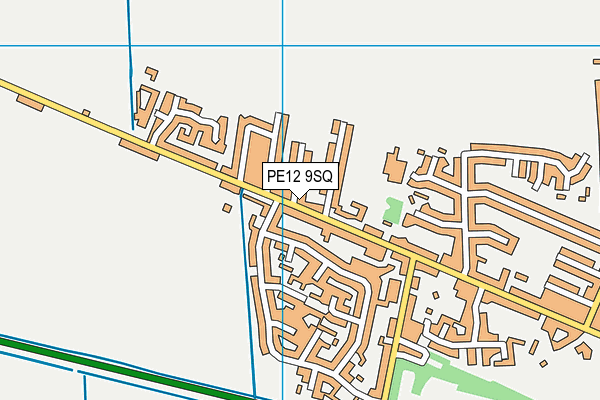 PE12 9SQ map - OS VectorMap District (Ordnance Survey)