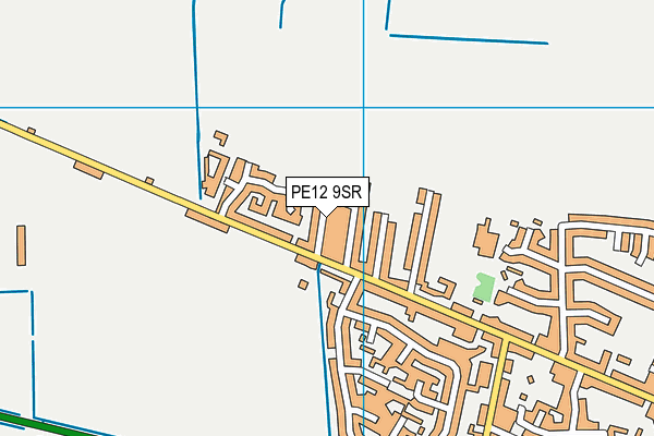 PE12 9SR map - OS VectorMap District (Ordnance Survey)