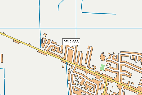 PE12 9SS map - OS VectorMap District (Ordnance Survey)