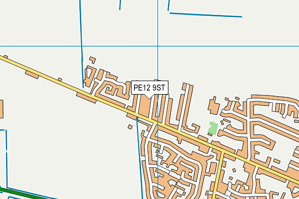PE12 9ST map - OS VectorMap District (Ordnance Survey)