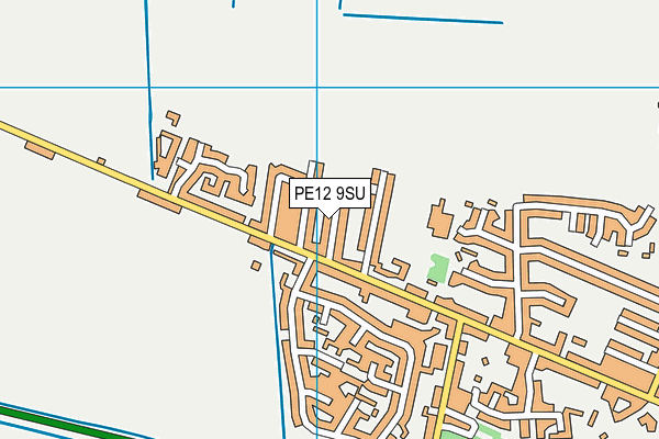 PE12 9SU map - OS VectorMap District (Ordnance Survey)