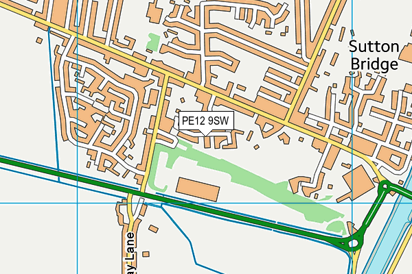 PE12 9SW map - OS VectorMap District (Ordnance Survey)