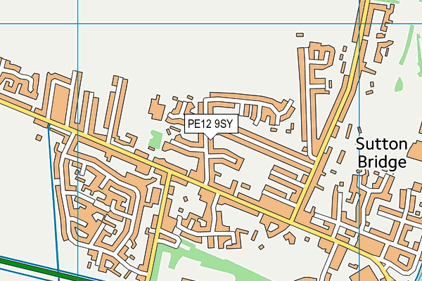 PE12 9SY map - OS VectorMap District (Ordnance Survey)