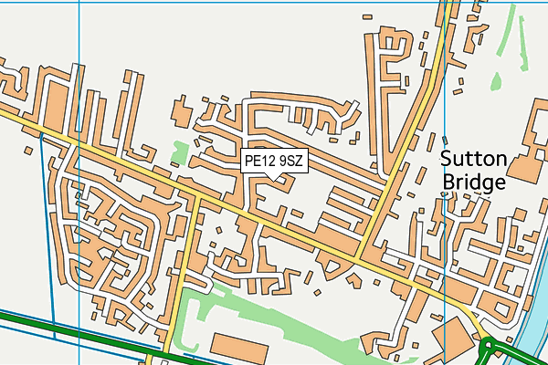 PE12 9SZ map - OS VectorMap District (Ordnance Survey)