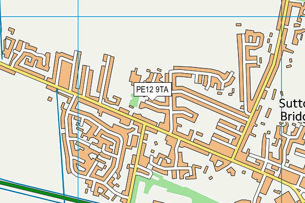 PE12 9TA map - OS VectorMap District (Ordnance Survey)